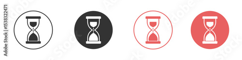 Hourglass icon simple flat graphic illustration.