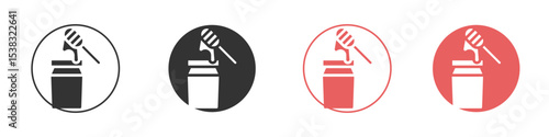 Honey pot icon simple flat graphic illustration.