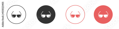 Glasses icon simple flat graphic illustration.