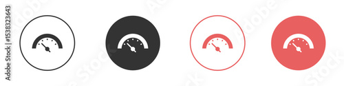 Gauge icon simple flat graphic illustration.