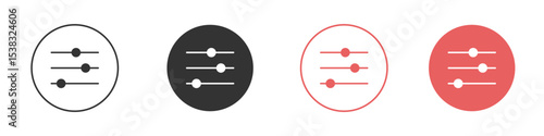 Filter Button icon simple flat graphic illustration.