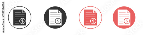 File invoice icon simple flat graphic illustration.
