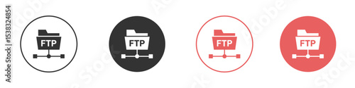 FTP icon simple flat graphic illustration.