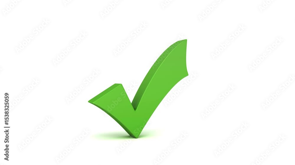 Three different green 'Yes' icons animated on a white transparent background. One check mark appears with a pop-in bounce, another animates with a smooth circular drawing stroke, and the third pulses. Three different green 'Yes' icons animated on a white transparent background. One check mark appears with a pop-in bounce, another animates with a smooth circular drawing stroke, and the third pulses.