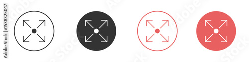 Expand arrows icon simple flat graphic illustration.