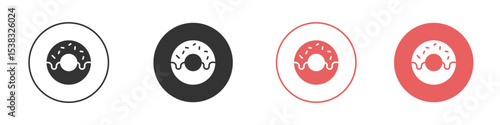 Donut icon for social media, app, and web design. Vector illustration.