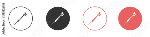 Dart icon for social media, app, and web design. Vector illustration.