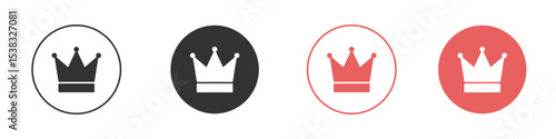 Crown icon simple flat graphic illustration.