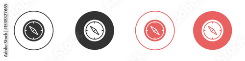 Compass icon simple flat graphic illustration.