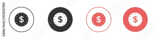 Coin icon simple flat graphic illustration.