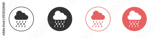 Cloud hail icon simple flat graphic illustration.