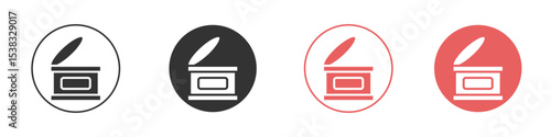 Canned food icon simple flat graphic illustration.