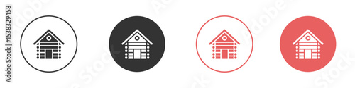 Cabin icon simple flat graphic illustration.
