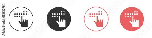 Braille icon simple flat graphic illustration.