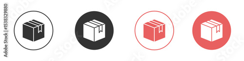 Box icon simple flat graphic illustration.