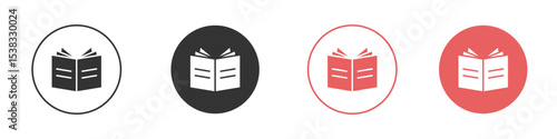 Book open icon simple flat graphic illustration.