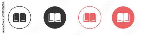 Book icon simple flat graphic illustration.