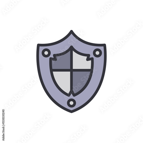 Aegis Symbolizing Protection With Geometric Design And Pastel Shades