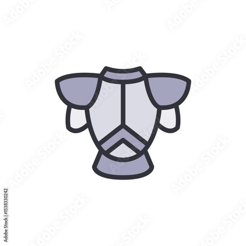 Stylized Body Armor Illustration Ready For Digital Compositing