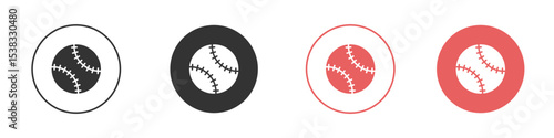 Baseball icon simple flat graphic illustration.