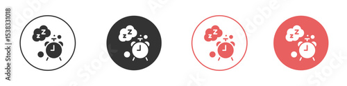 Alarm snooze icon simple flat graphic illustration.