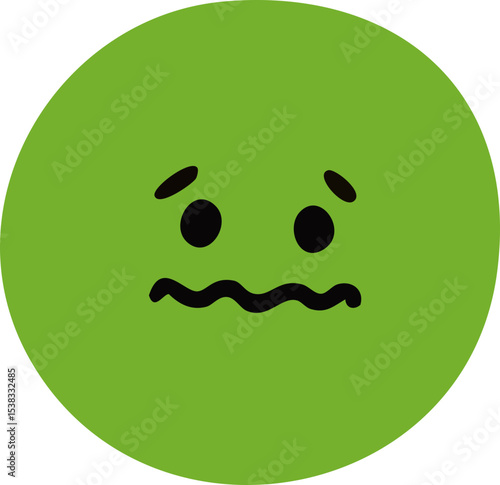 싫어하는 얼굴 표정 동그라미 드로잉 이모티콘(face emoticon drawing sticker)