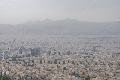 top view Tehran city top view from Milad tower, Iran