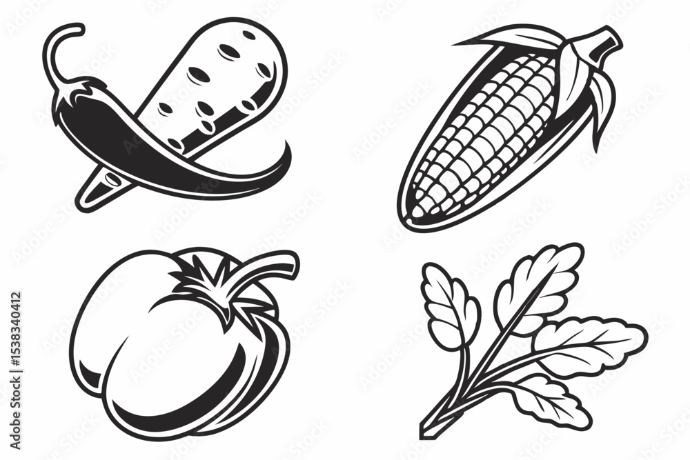 Fototapeta premium set of vegetables