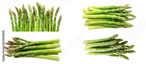 fresh asparagus isolated on white background 