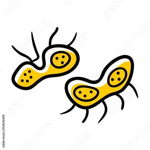 Spore or yeast cells on transparent background for web and graphic design