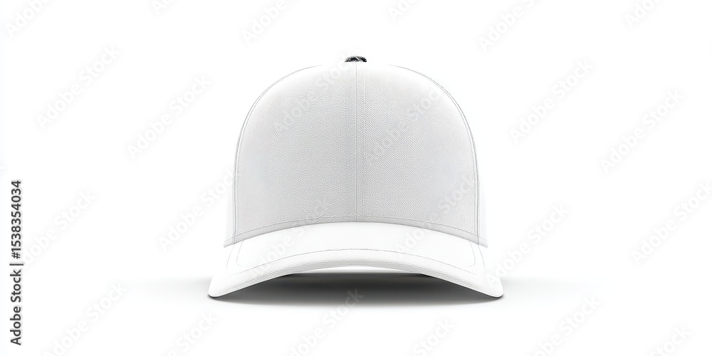 Fototapeta premium Blank white baseball hat mockup banner