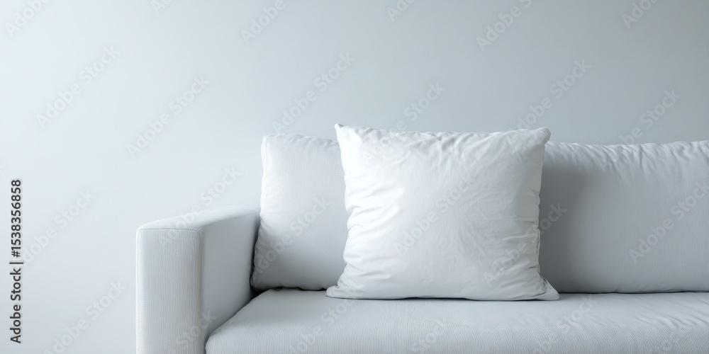 Naklejka premium Blank white pillow mockup banner