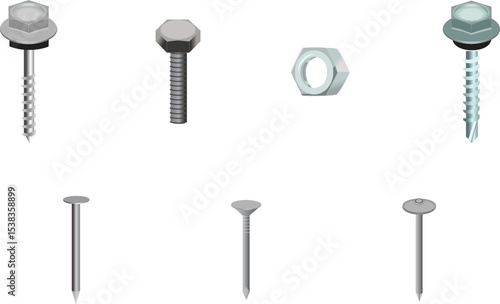 Material holding equipment set, Connection kit-Sheet Metal Screws, Bolt, Nut, Timber Screws, Nail, Umbrella nail