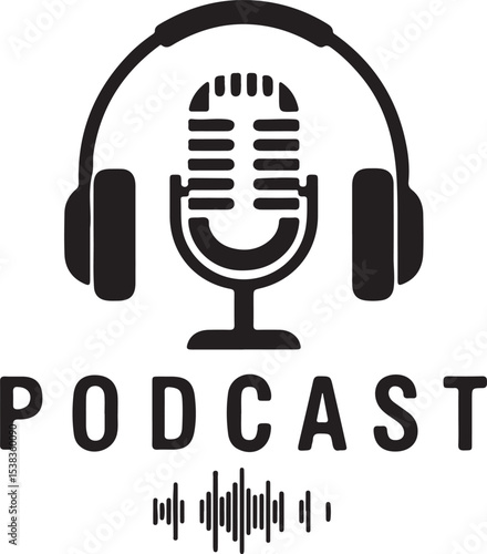 Retro microphone vector icon for vintage music, radio, and studio sound recording