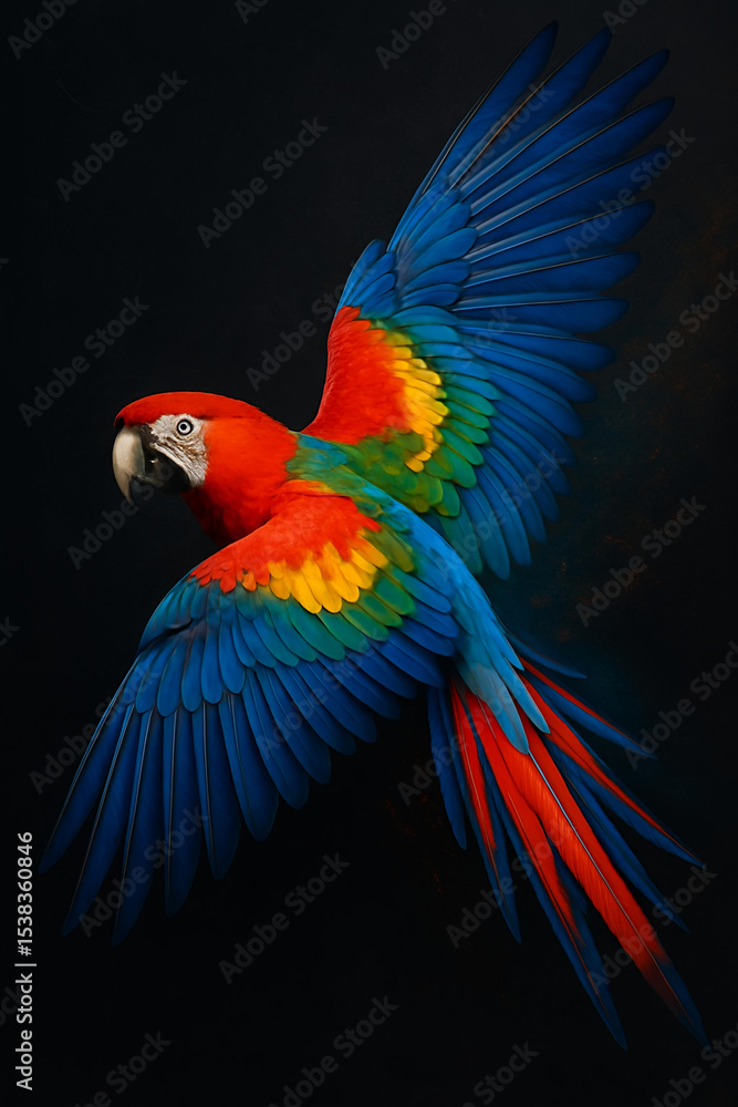 Fototapeta premium red and yellow macaw