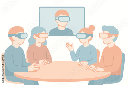 Virtual Reality Metaverse Communication Meeting Team Collaboration







