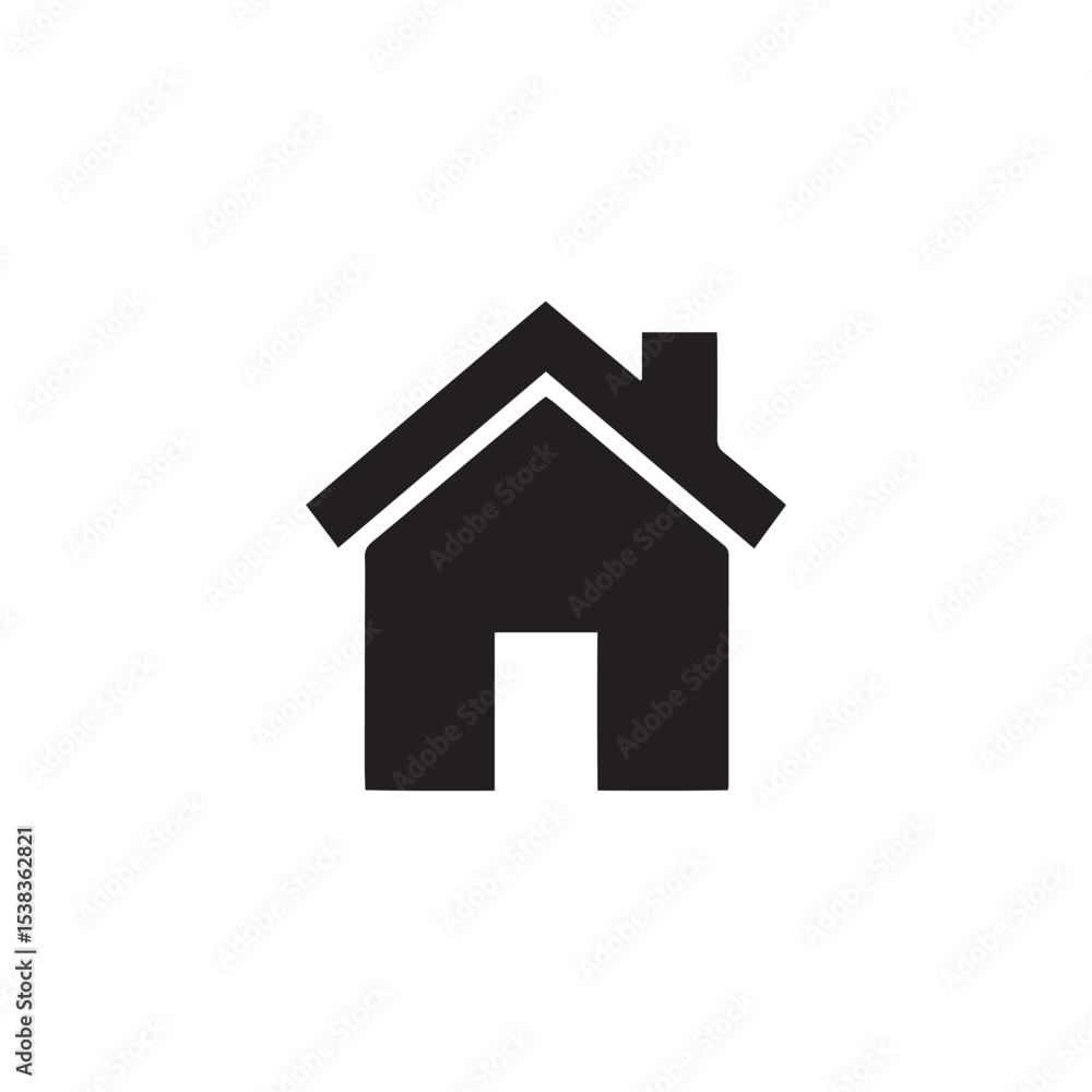 House icon on white background vector illustration House icon on white background vector illustration