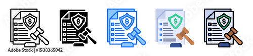 Regulatory Compliance Icon Multiple Style