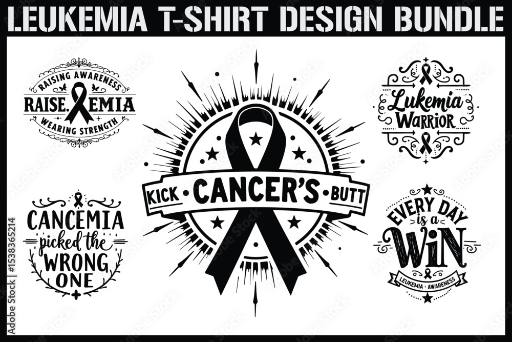 Obraz premium Leukemia Awareness T-Shirt Design Bundle
