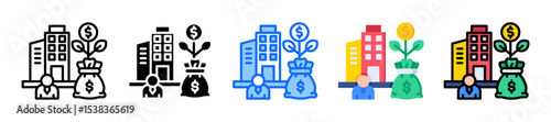 Capital Venture Icon Multiple Style