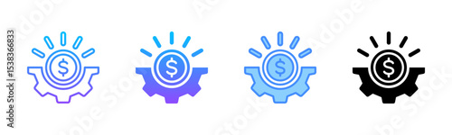 Asset Utilization Multi Style Icon Set