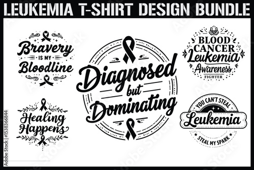 Leukemia Awareness T-Shirt Design Bundle
