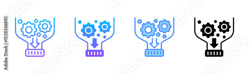 Bottleneck Multi Style Icon Set