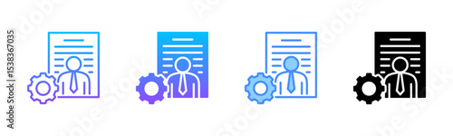 Job Description Multi Style Icon Set