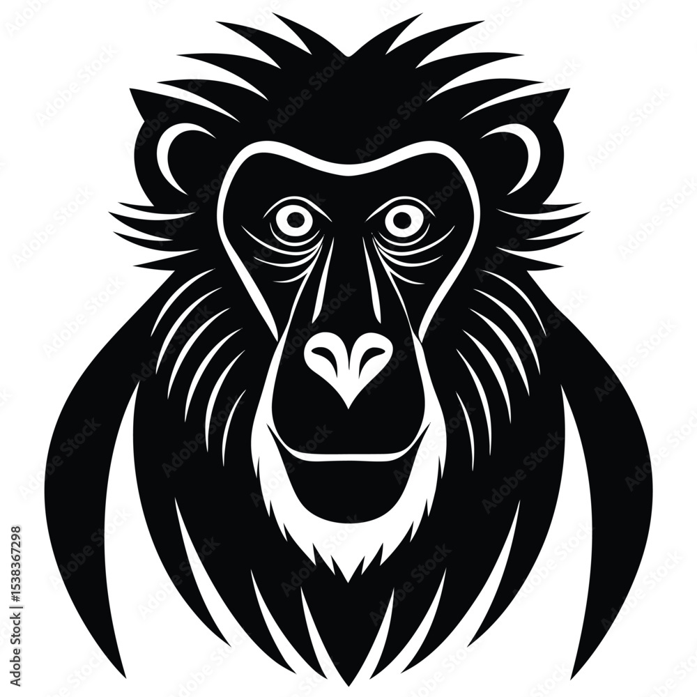 Obraz premium baboon vector