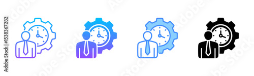 Time Manager Multi Style Icon Set