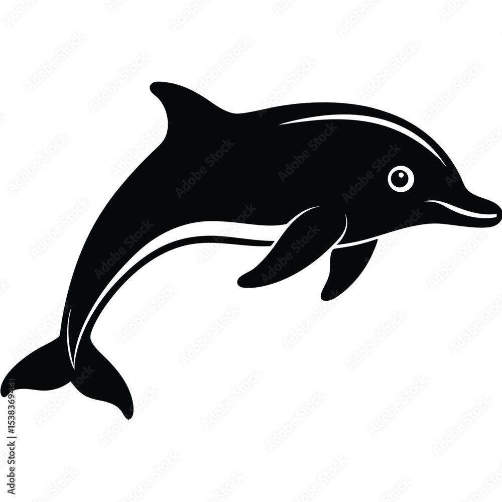 Fototapeta premium dolphin vector sihouette