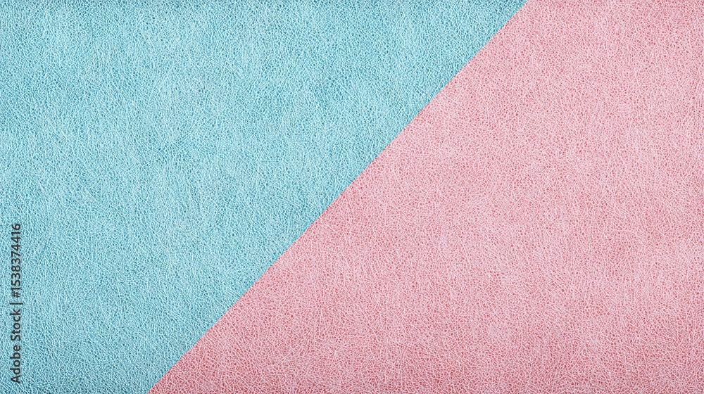 Fototapeta premium Abstract background showing a diagonal split between light blue and pink colors.