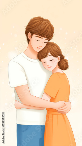 Couple hugging each other