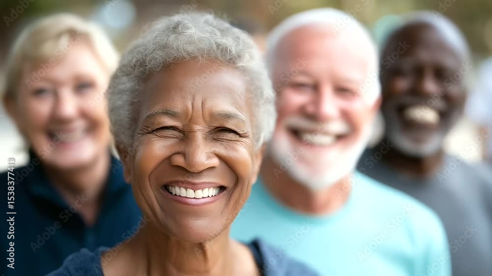 Elderly fitness enthusiasts enjoying a cheerful workout session outdoors. Elderly fitness enthusiasts enjoying a cheerful workout session outdoors.